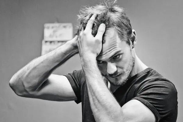 Christopher Birks rehearsing for 'The Man Who Would Be King'