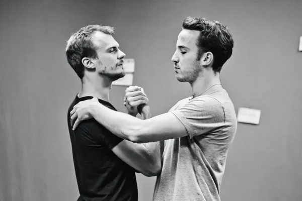 Christopher Birks rehearsing for The Man Who Would Be King
